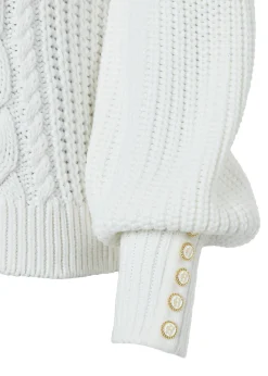 Corded Roll Neck Knit (Natural)