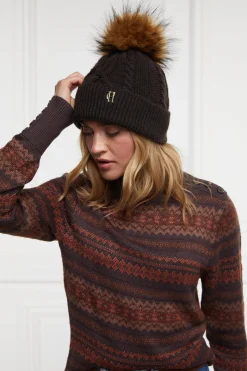 Cortina Bobble Hat (Chocolate)