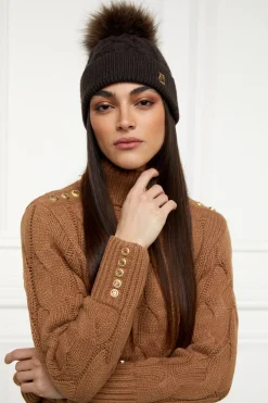 Cortina Bobble Hat (Chocolate Mink)
