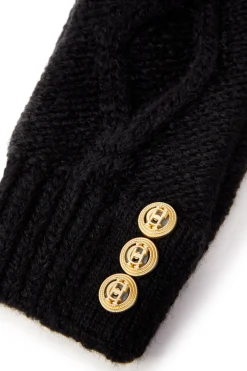 Cortina Fingerless Gloves (Black)