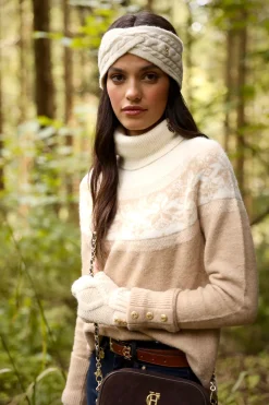Cortina Fingerless Gloves (Oatmeal)