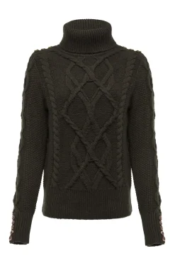 Cortina Roll Neck Knit (Fern Green)