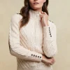 Country Cable Quarter Zip Knit (Oat)