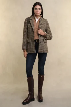 Country Cable Quarter Zip Knit (Caramel)