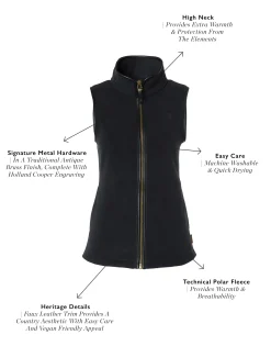 Country Fleece Gilet (Black)