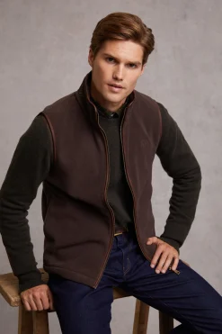 Country Fleece Gilet (Chocolate)