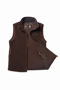 Country Fleece Gilet (Chocolate)