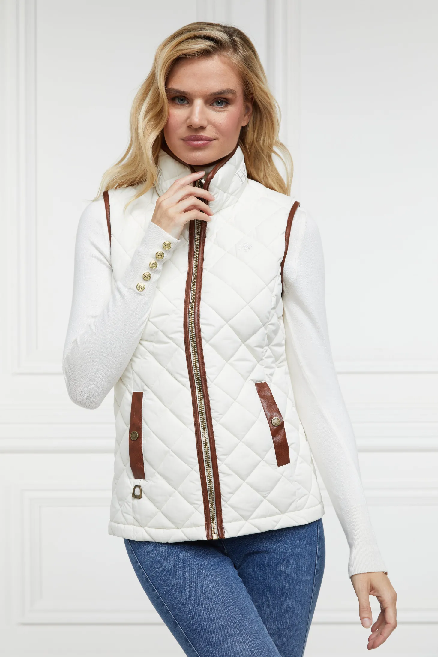Country Quilted Gilet (Cream)