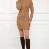 Country Roll Neck Dress (Caramel)