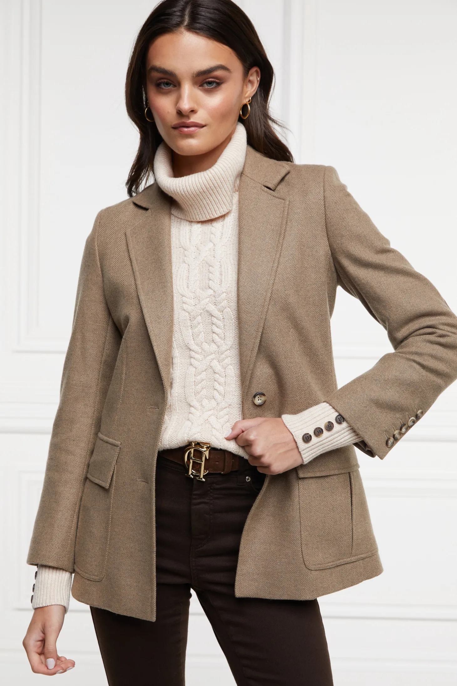 Country Roll Neck Knit (Oatmeal)