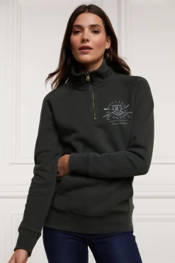 Crest Zip Henley (Racing Green)