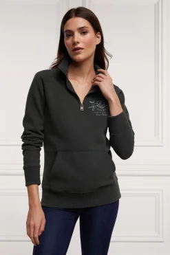 Crest Zip Henley (Racing Green)