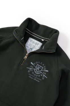 Crest Zip Henley (Racing Green)