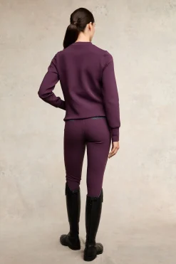 Crystal Crew Neck Sweat (Aubergine)
