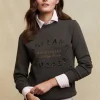 Crystal Crew Neck Sweat (Dark Olive)