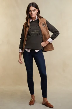 Crystal Crew Neck Sweat (Dark Olive)