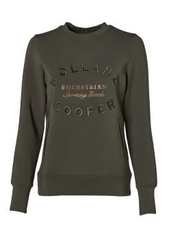 Crystal Crew Neck Sweat (Dark Olive)