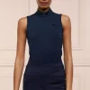 Crystal Sleeveless Base Layer (Ink Navy)