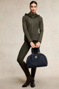 Crystal Zip Hoodie (Dark Olive)
