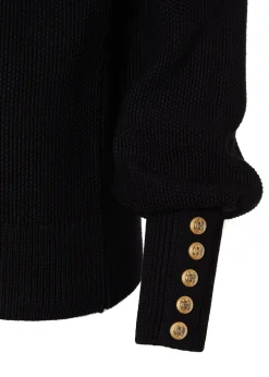 Daisy Roll Neck Knit (Black)