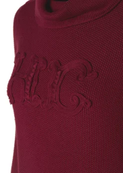 Daisy Roll Neck Knit (Wine)