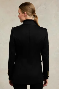 Double Breasted Blazer (Black Twill)