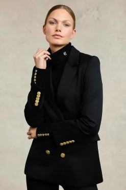 Double Breasted Blazer (Black Twill)