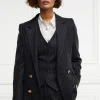 Double Breasted Blazer (Charcoal Pinstripe)