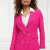 Double Breasted Blazer (Hot Pink Linen)