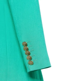 Double Breasted Blazer (Jade Linen)