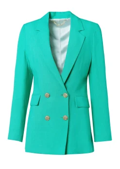 Double Breasted Blazer (Jade Linen)