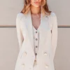 Double Breasted Blazer (Natural Linen)