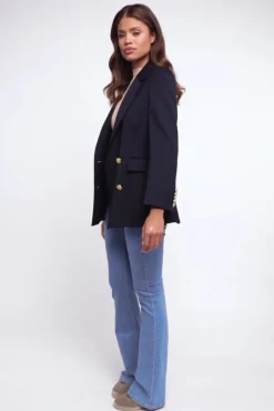 Double Breasted Blazer (Navy Twill)
