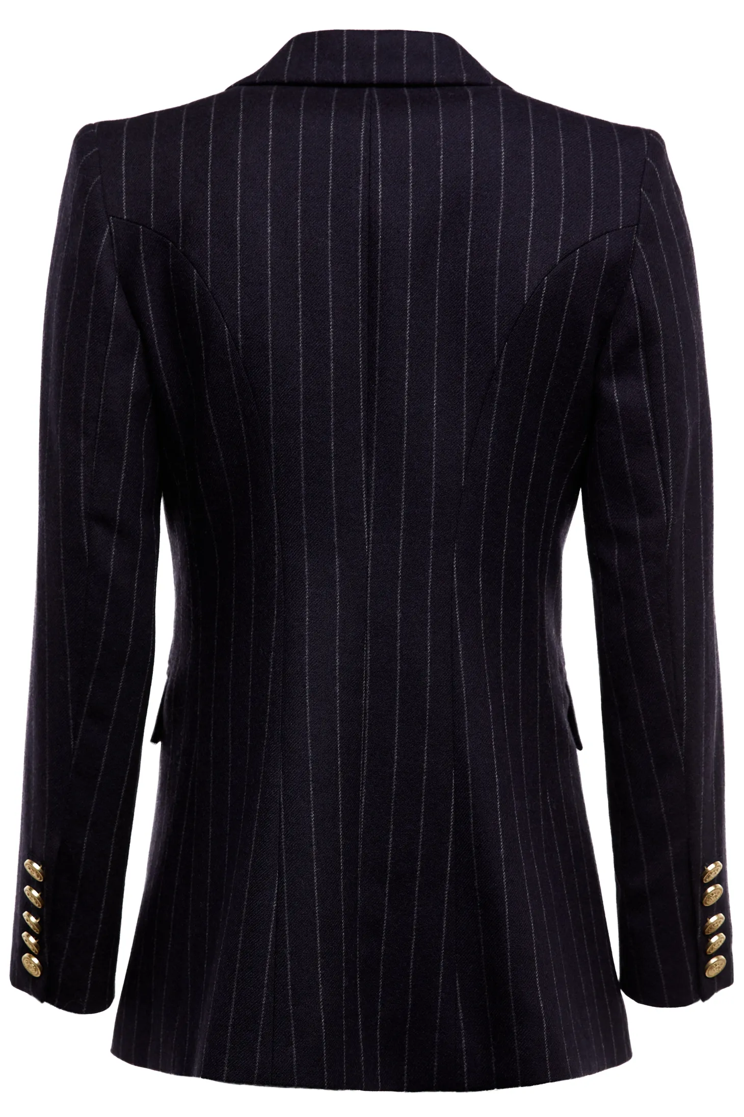 Double Breasted Blazer (Navy Chalk Pinstripe)