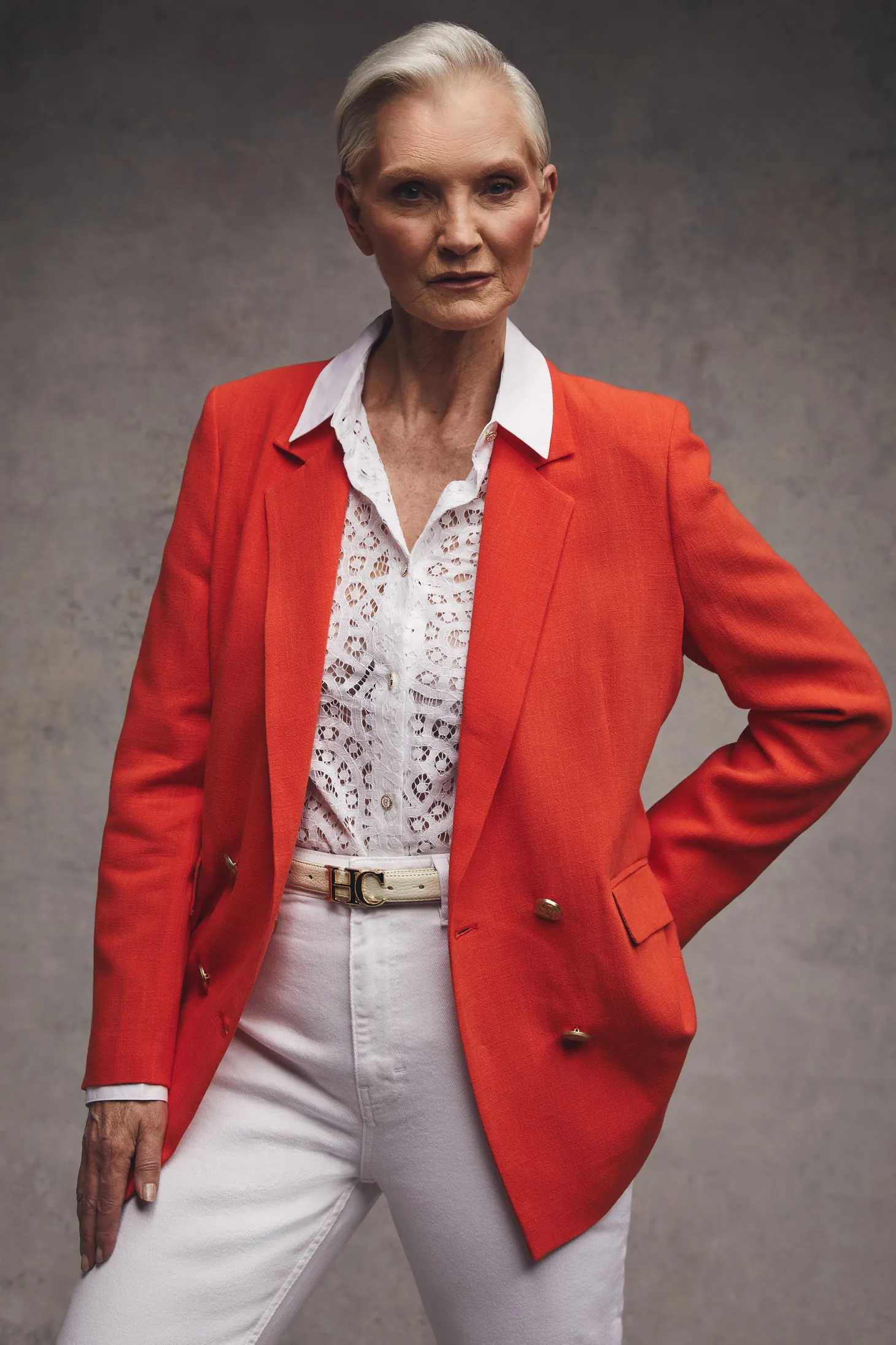 Double Breasted Blazer (Neroli Linen)