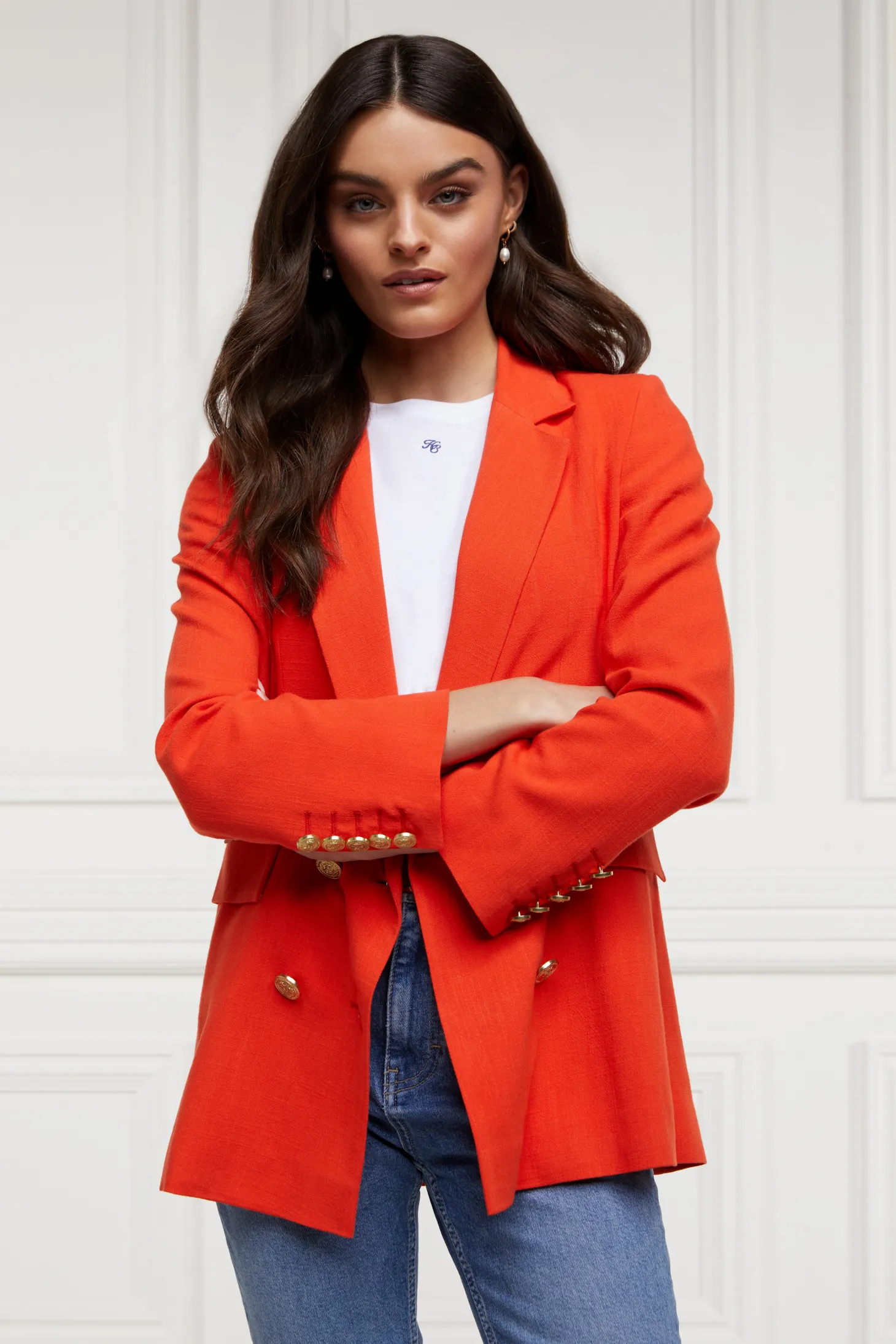 Double Breasted Blazer (Neroli Linen)