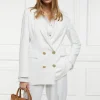 Double Breasted Blazer (Oyster Linen)