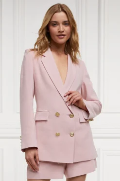 Double Breasted Blazer (Pink Linen)