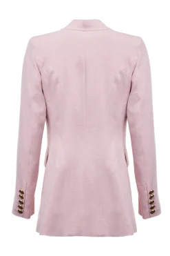 Double Breasted Blazer (Pink Linen)