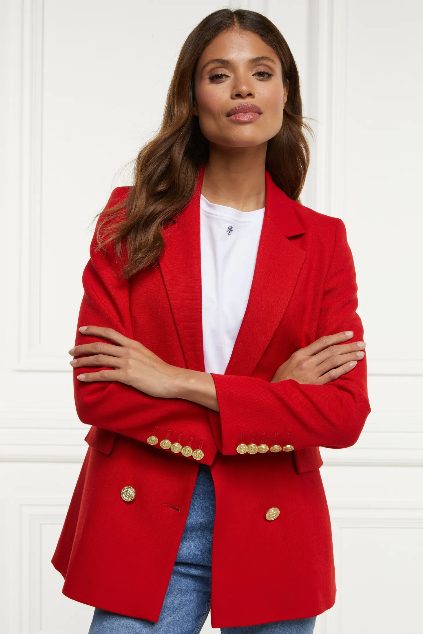 Double Breasted Blazer (Red Barathea)