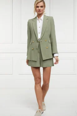 Double Breasted Blazer (Sage Linen)