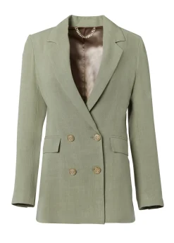 Double Breasted Blazer (Sage Linen)