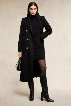 Double Breasted Coat (Soft Black)