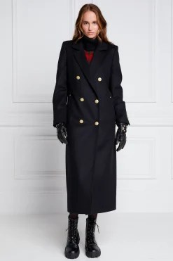 Double Breasted Coat (Soft Black)