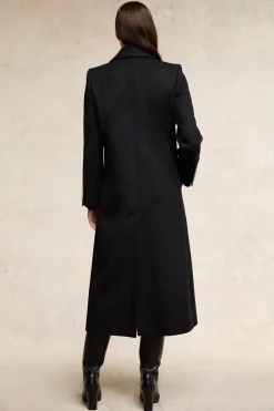 Double Breasted Coat (Soft Black)