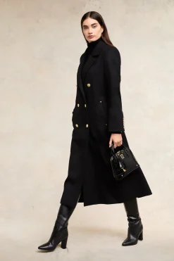 Double Breasted Coat (Soft Black)