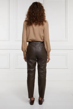 Dunwick Faux Leather Pant (Tobacco)