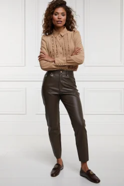 Dunwick Faux Leather Pant (Tobacco)