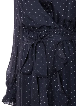 Ellisa Maxi Dress (Navy Polka Dot)