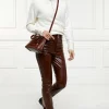 Faux Leather Skinny Jean (Burnished Tan)
